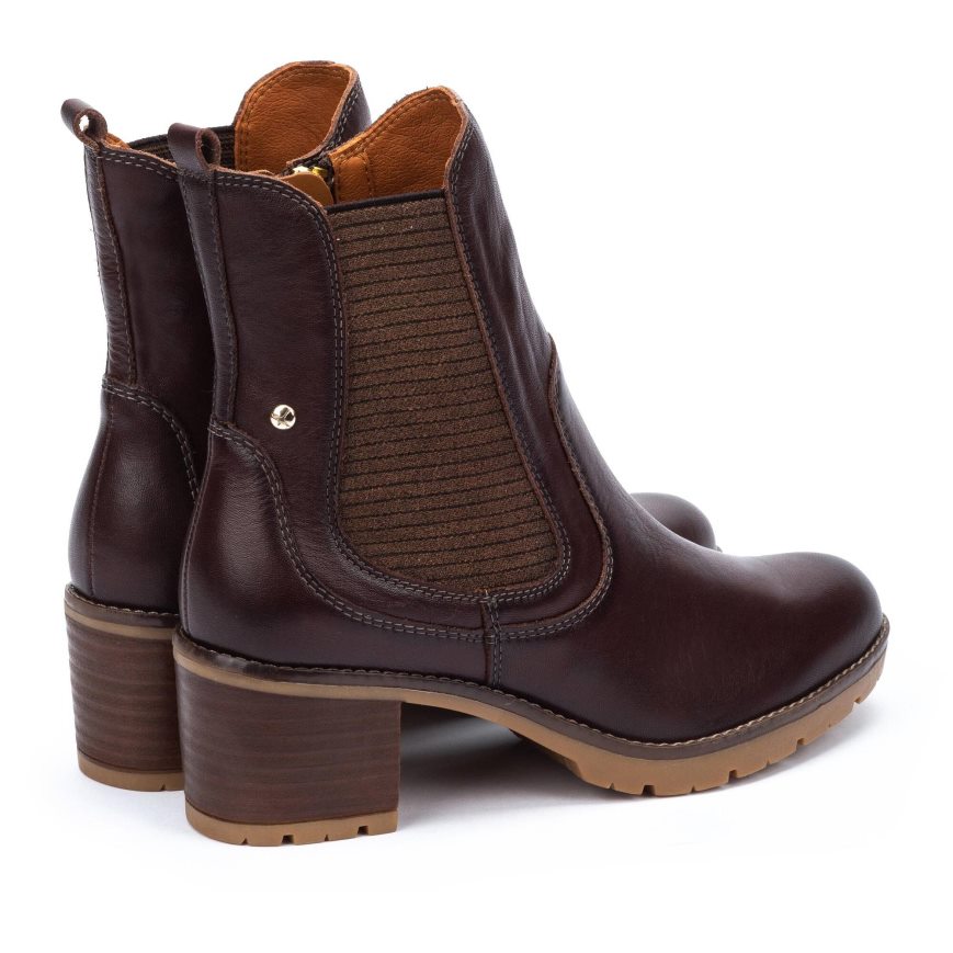 Women's Pikolinos LLANES Ankle Boots Burgundy | NZ ZA89032